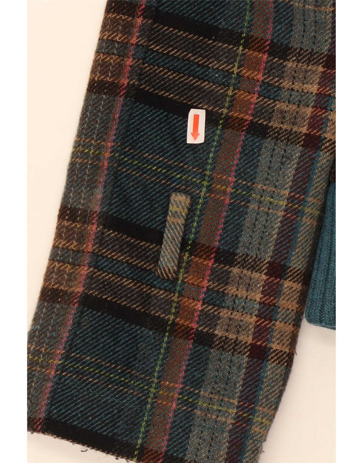 Γυναικείο Στρατιωτικό Μπουφάν Benetton Bomber IT 46 Large Green Check Wool