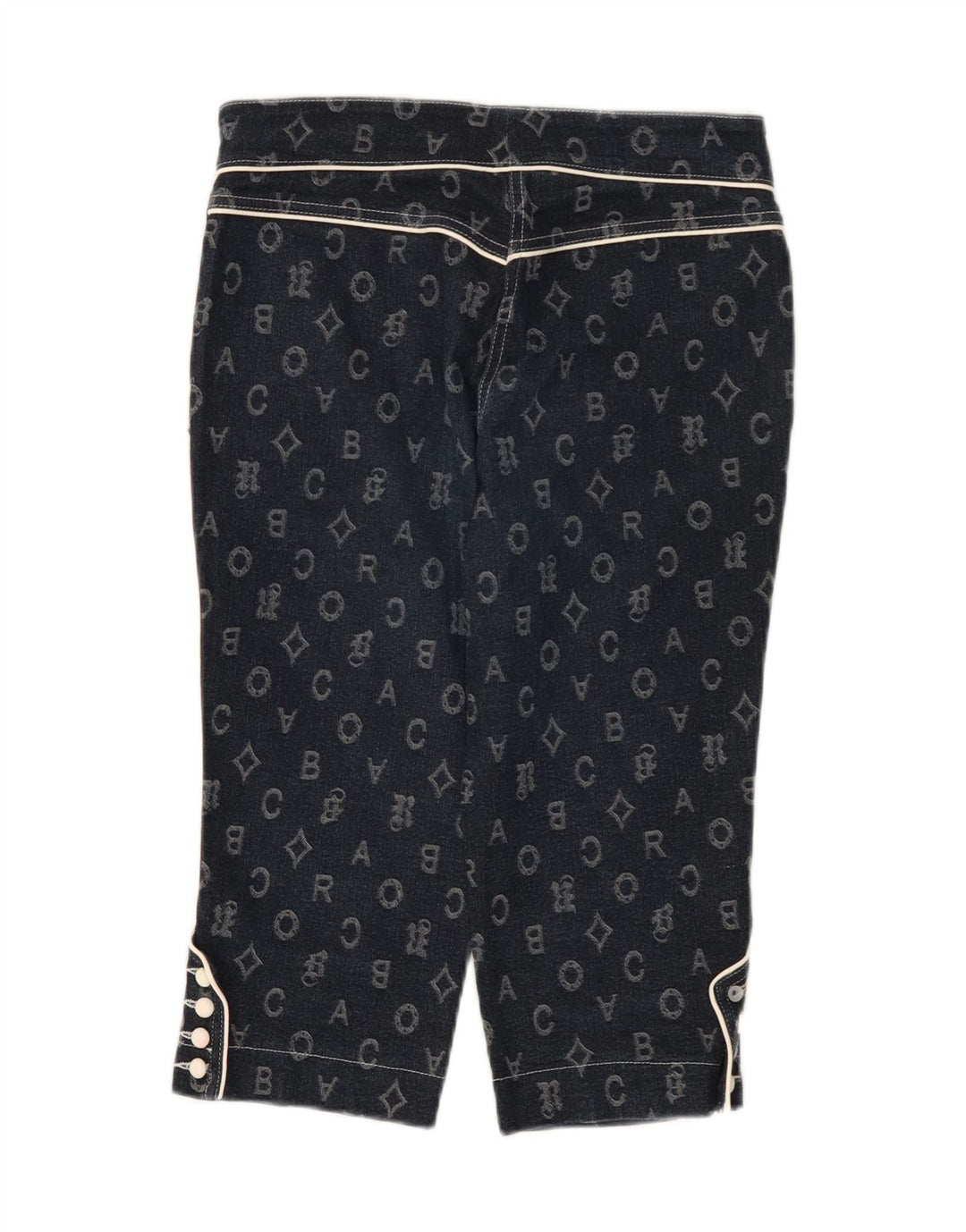 Roccobarocco Γυναικείο παντελόνι Capri IT 42 Medium W28 L17 Navy Blue Geometric
