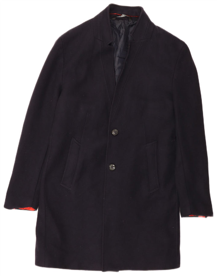 Zara Ανδρικό Πανωφόρι UK 44 2XL Navy Blue Polyester