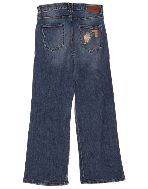 Desigual γυναικείο ψηλόμεσο φαρδύ τζιν EU 30 XL W30 L29 Μπλε συνονθύλευμα