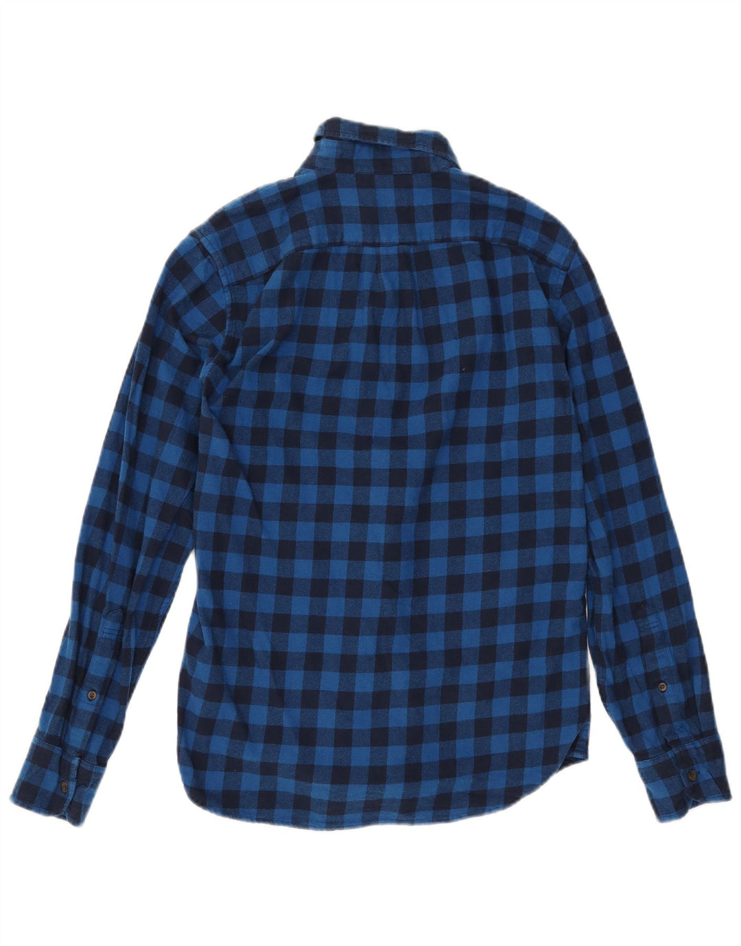 J. CREW Ανδρικό Slim Flannel πουκάμισο Μικρό Navy Blue Gingham Cotton