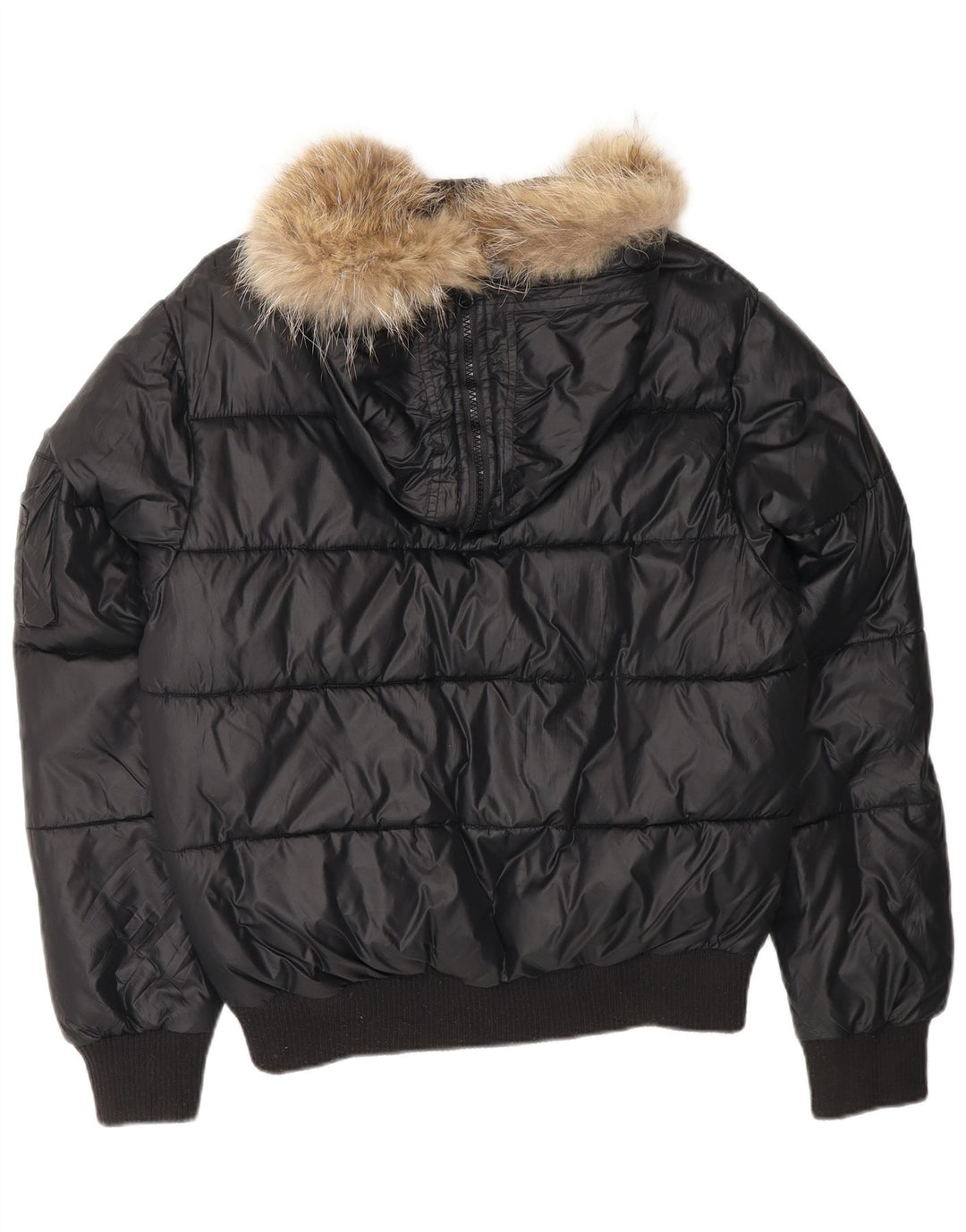 PICKWICK Γυναικείο μπουφάν με κουκούλα UK 18 XL μαύρο νάιλον