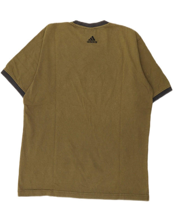 Ανδρικό γραφικό T-Shirt Adidas Top Medium Khaki Cotton
