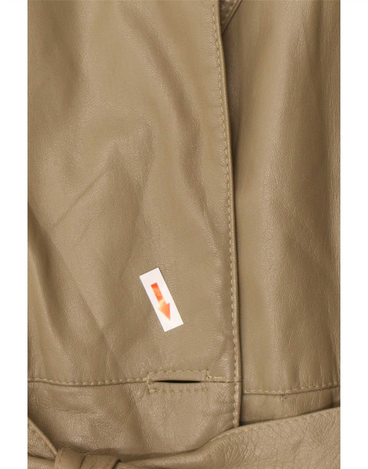 Vintage Γυναικείο Δερμάτινο Μπουφάν UK 16 Large Khaki