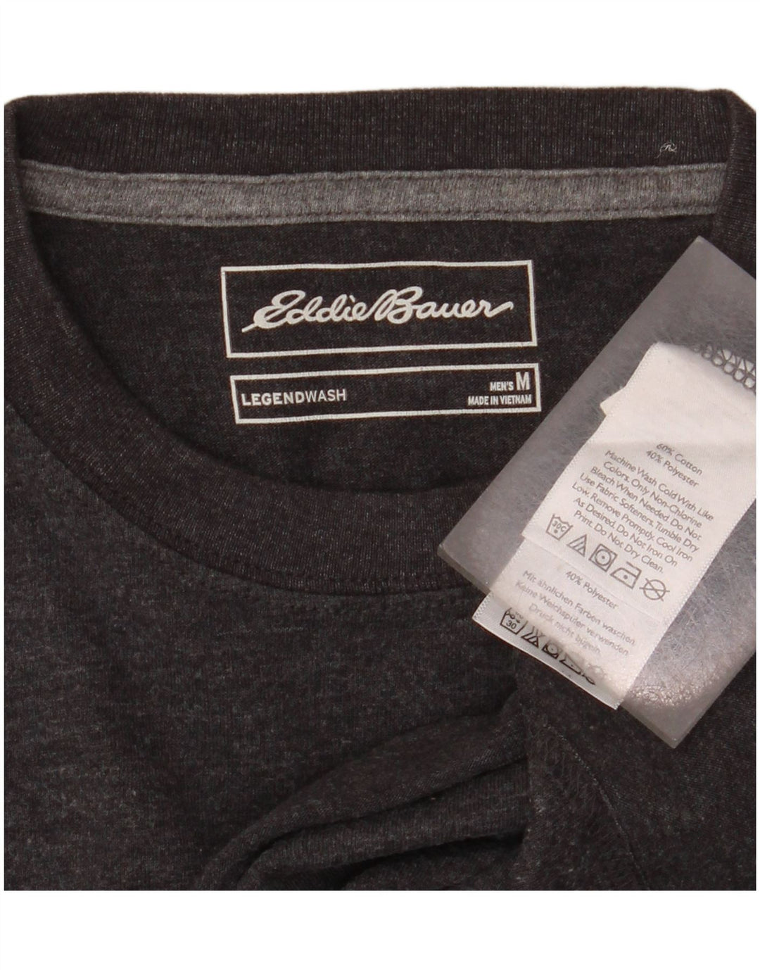 Ανδρικό T-Shirt EDDIE BAUER Τοπ μεσαίου γκρι βαμβακερό