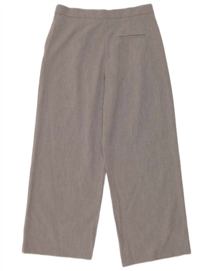 ZARA Γυναικείο παντελόνι Chino με καρφίτσες Medium W30 L28 Grey Polyester