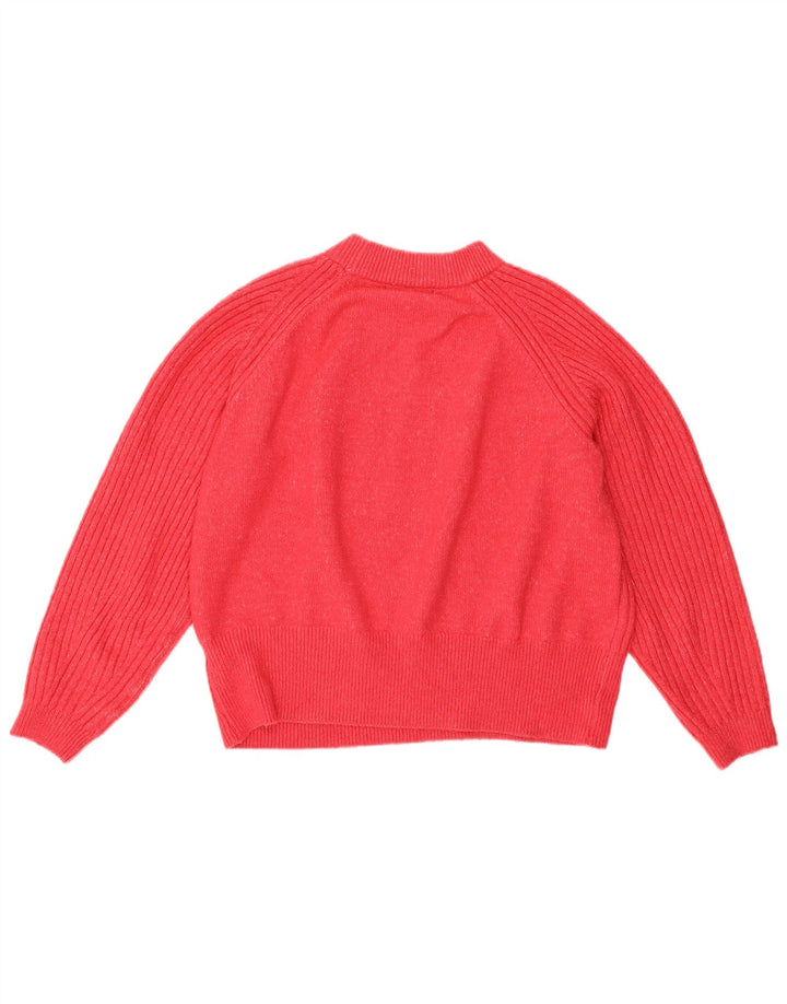 Marks & Spencer Γυναικείο πουλόβερ Crop Crew Neck Jumper UK 14 Medium Pink