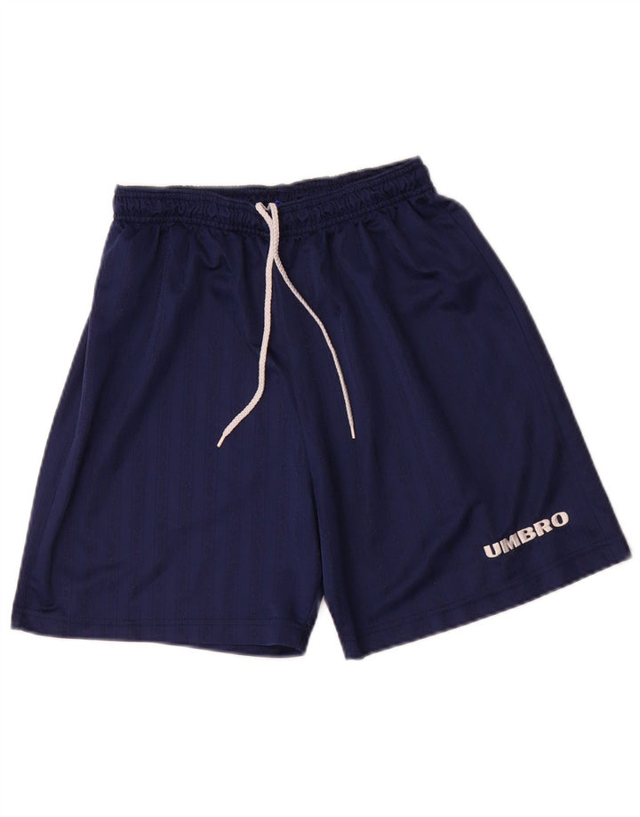 Ανδρικό αθλητικό σορτς Umbro με μεσαίο μπλε ναυτικό ριγέ πολυεστέρα