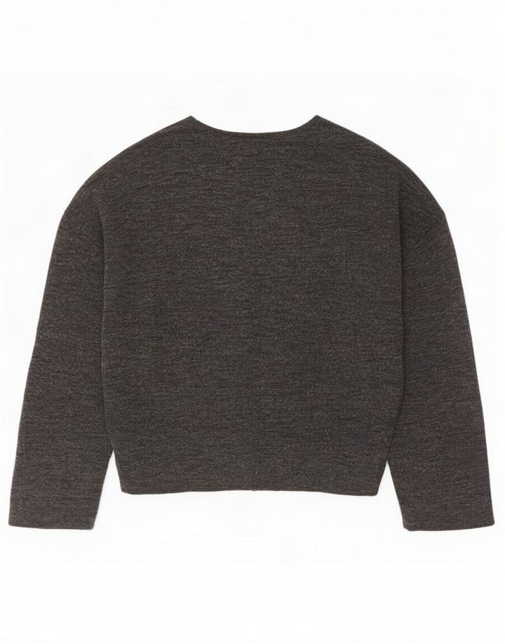 Zara Γυναικεία Μπλούζα Oversized Top UK 10 Small Grey Flecked Polyester