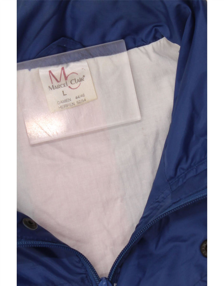 MARCEL CLAIR Ανδρικό μπουφάν βροχής με κουκούλα UK 40 μεγάλο μπλε χρώμα