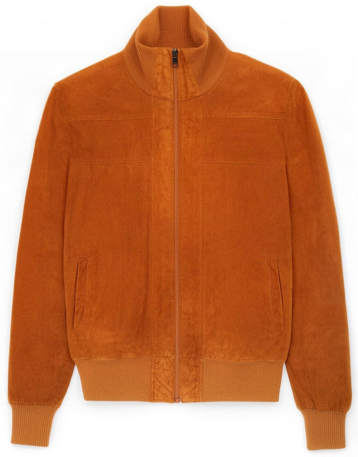 Vintage Ανδρικό Suede Bomber Jacket UK 36 Small Brown