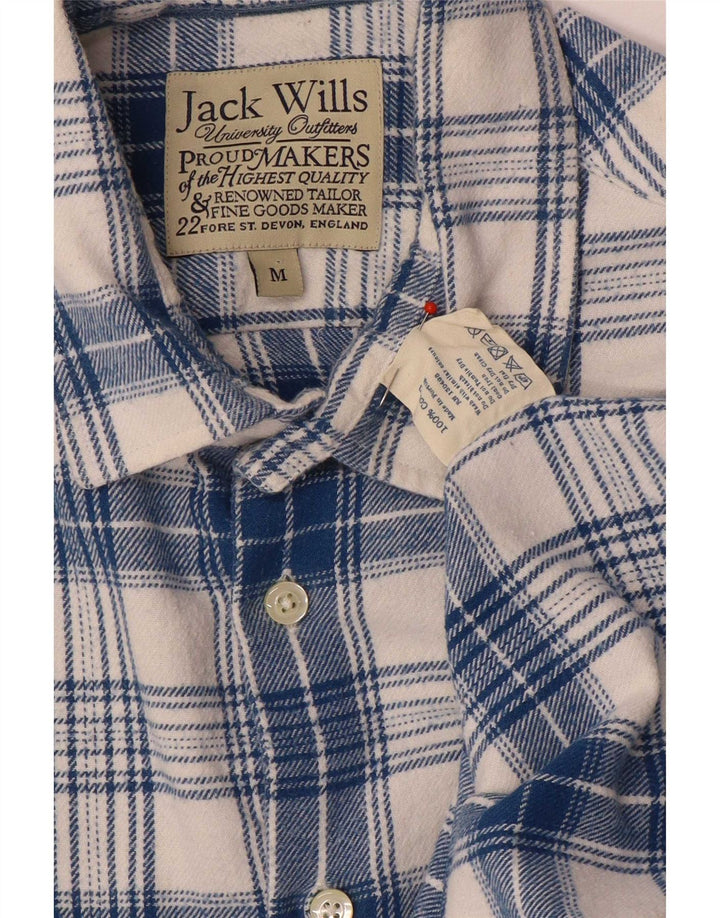 Jack Wills Ανδρικό φανελένιο πουκάμισο μεσαίο μπλε βαμβακερό