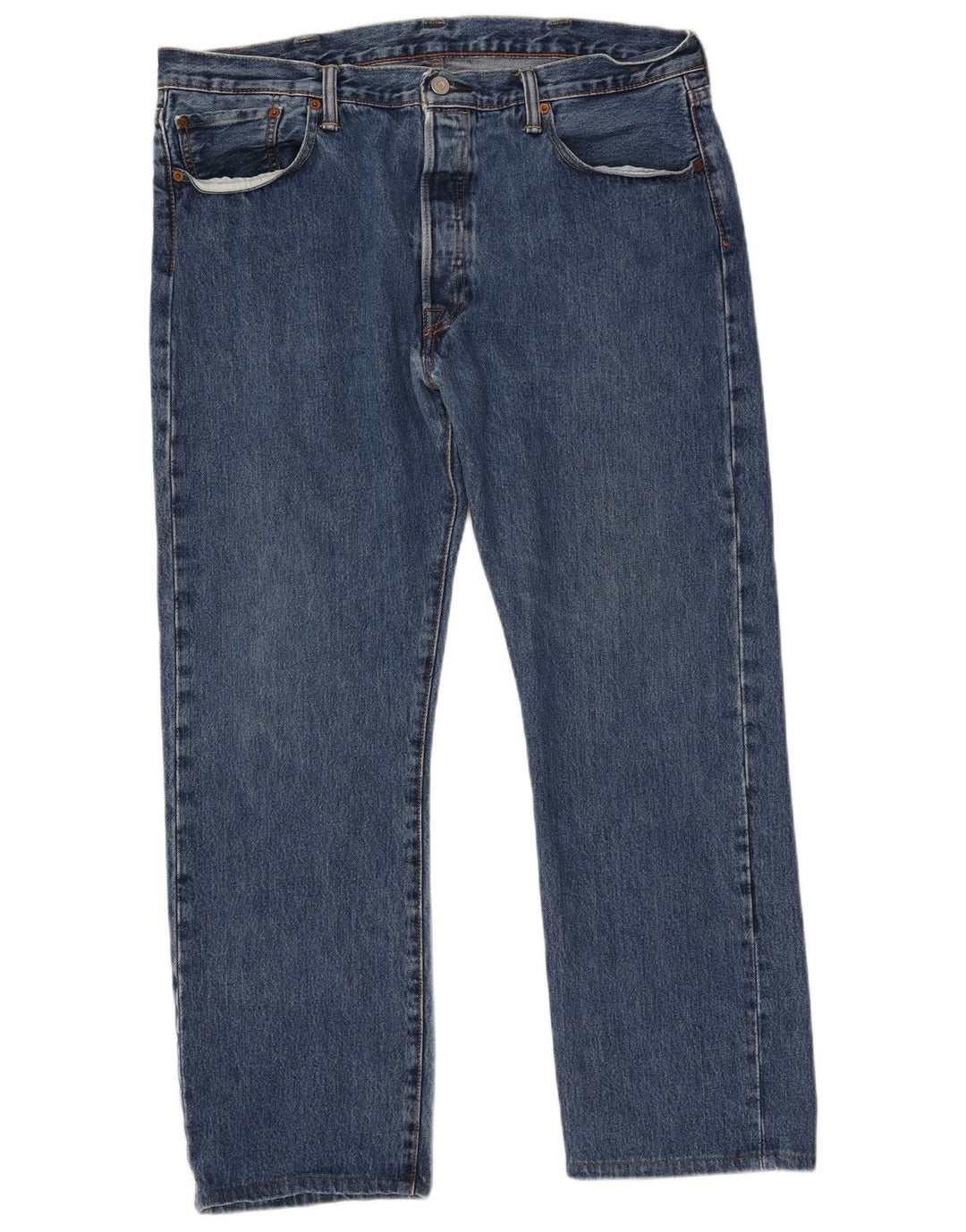 Levi's Mens 501 Straight Jeans W38 L29 Μπλε Βαμβακερό