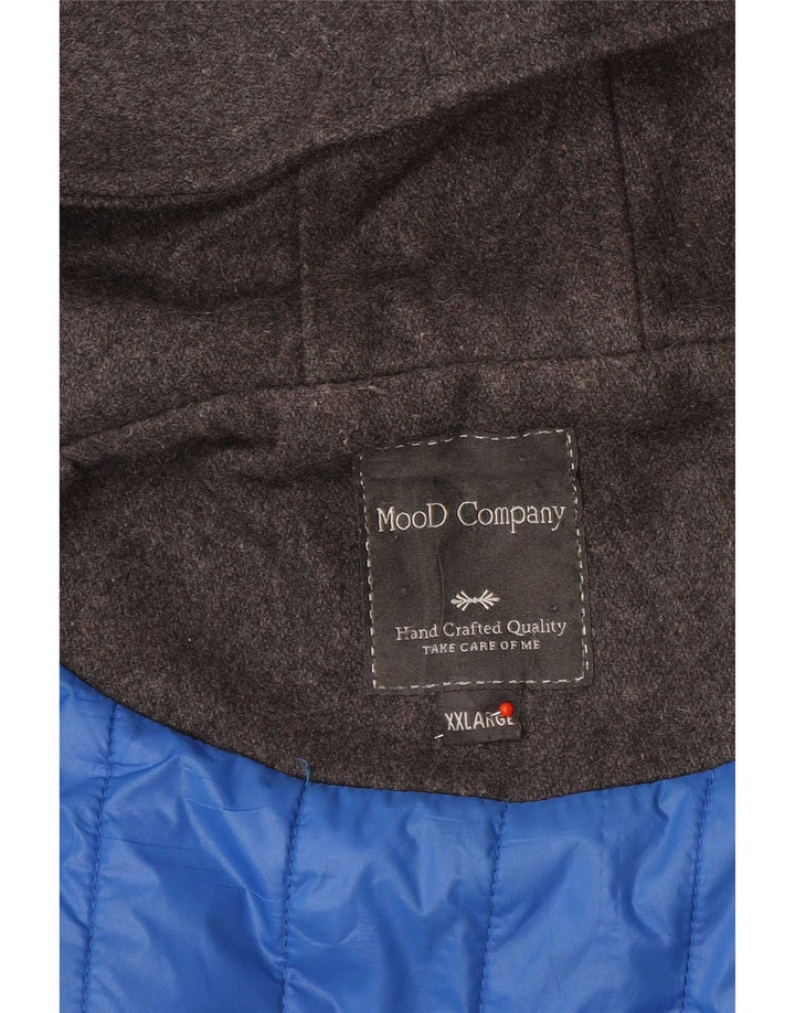 Vintage Ανδρικό παλτό Duffle με κουκούλα UK 44 2XL Γκρι