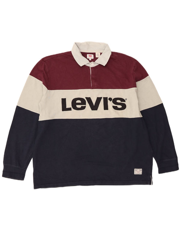 Ανδρικό γραφικό μπλουζάκι ράγκμπι πόλο Levi's 2XL πολύχρωμο μπλοκ