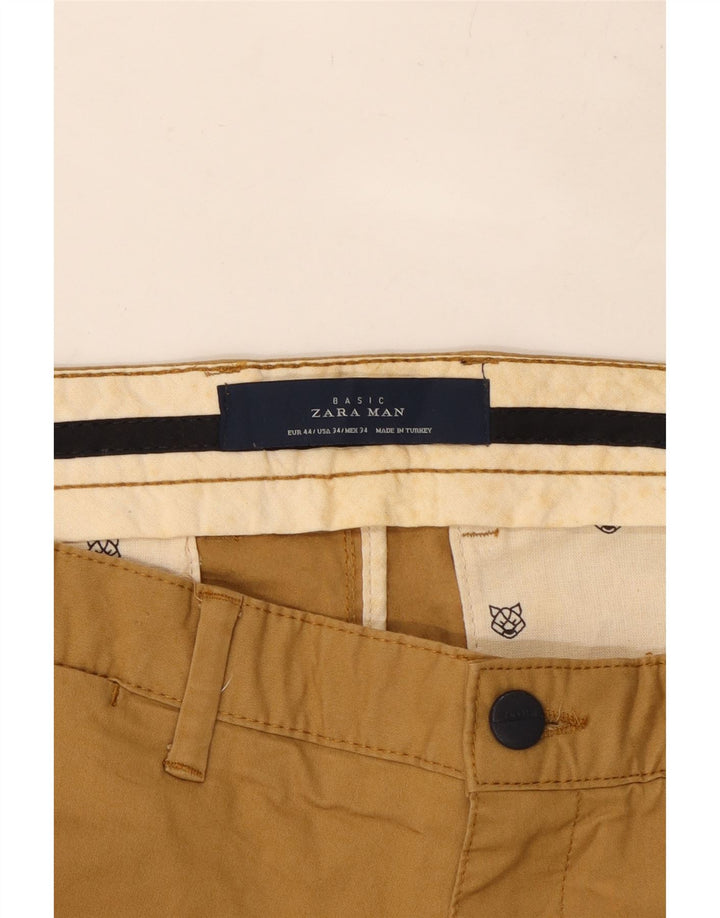ZARA Ανδρικό ίσιο παντελόνι Chino EU 44 Large W34 L32 Beige