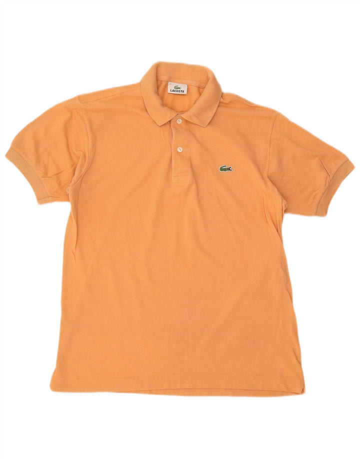 LACOSTE Mens Polo Shirt Size 3 Small Orange Cotton