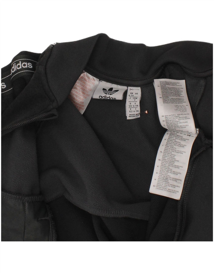 ADIDAS Boys Graphic αθλητική φόρμα Top Jacket 6-7 Years Grey Polyester