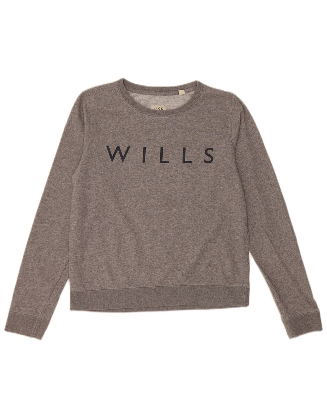 Γυναικείο γραφικό φούτερ JACK WILLS Jumper UK 10 Small Grey Cotton