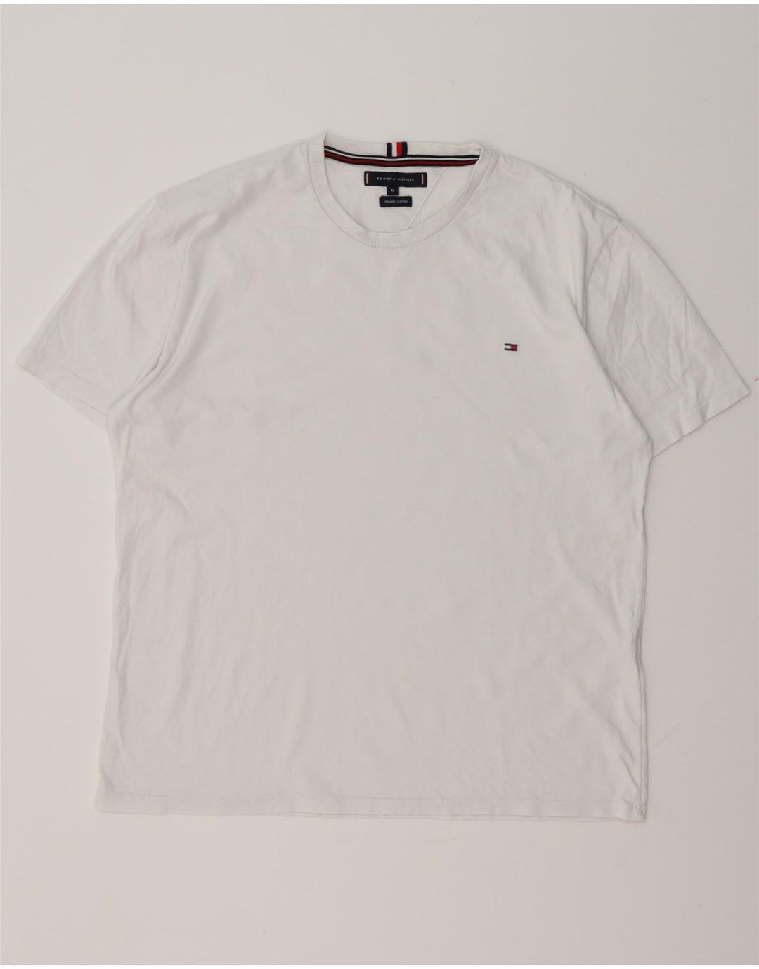 Γυναικείο T-Shirt TOMMY HILFIGER Top UK 18 XL Λευκό βαμβακερό