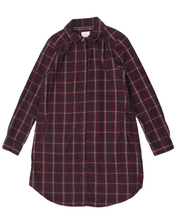 Γυναικείο κοτλέ πουκάμισο με χοντρό πρόσωπο UK 10 Small μπορντό βαμβάκι