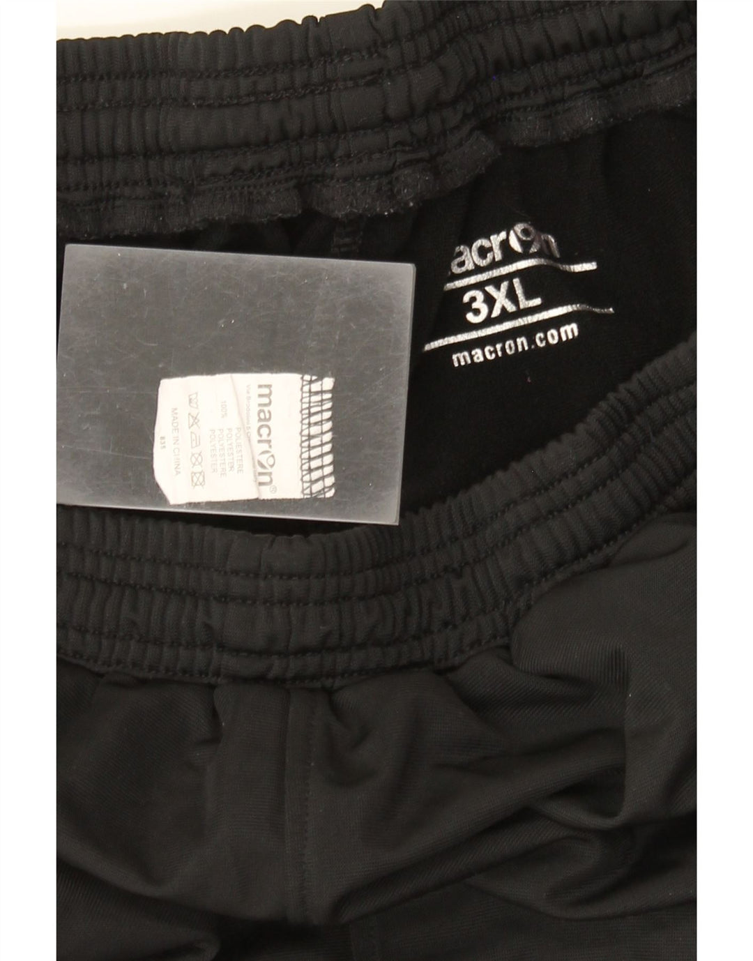 Ανδρικό γραφικό αθλητικό σορτς Macron 3XL μαύρο πολυεστέρα