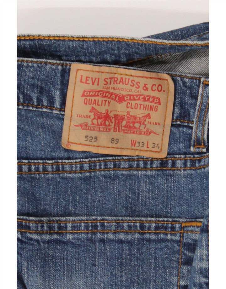 Levi's Womens 525 Bootcut Jeans W33 L34 Blue Cotton