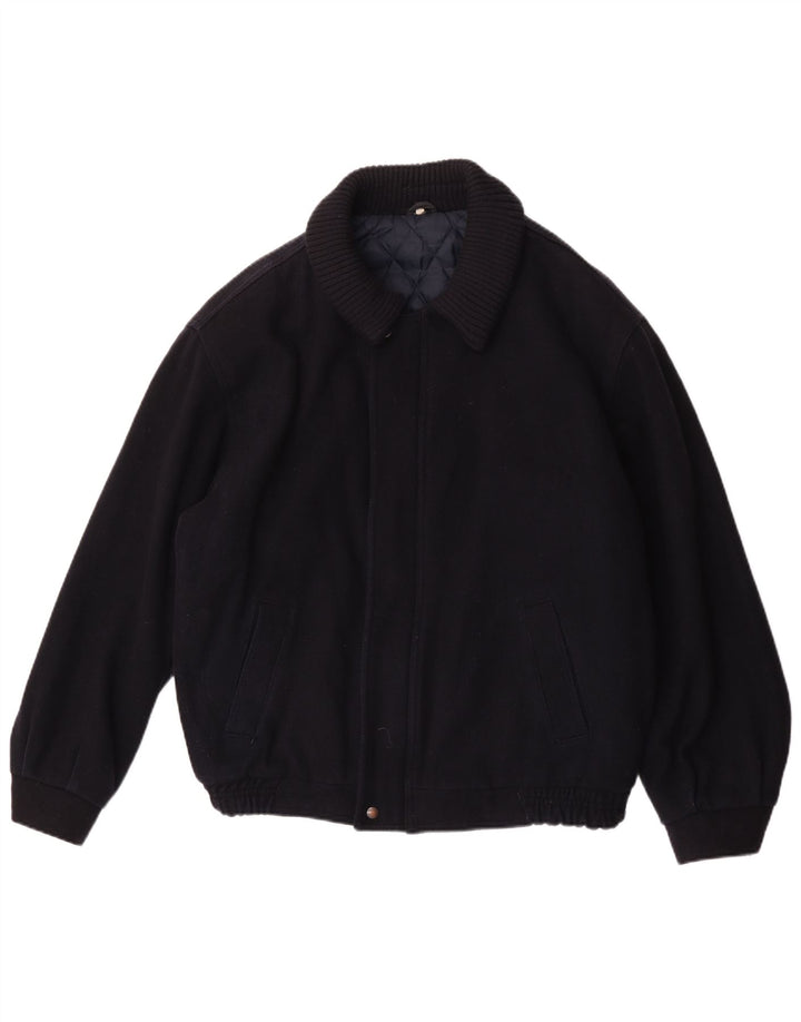 Vintage Ανδρικό μπουφάν UK 42 XL Navy Blue Wool