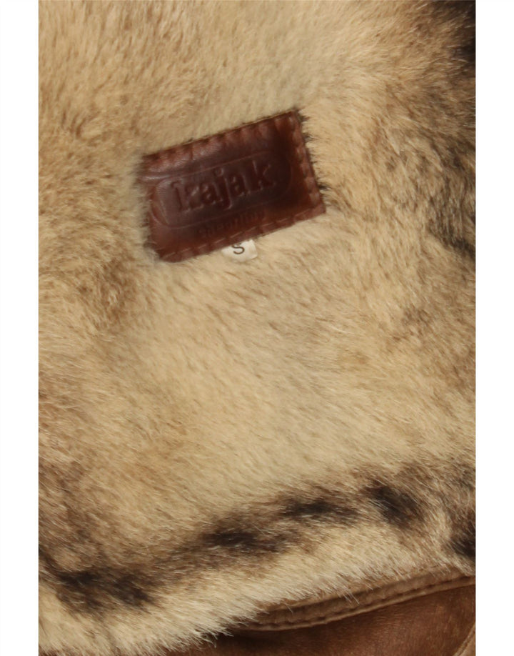Ανδρικό Shearling Jacket VINTAGE UK 36 Small Brown Shearling