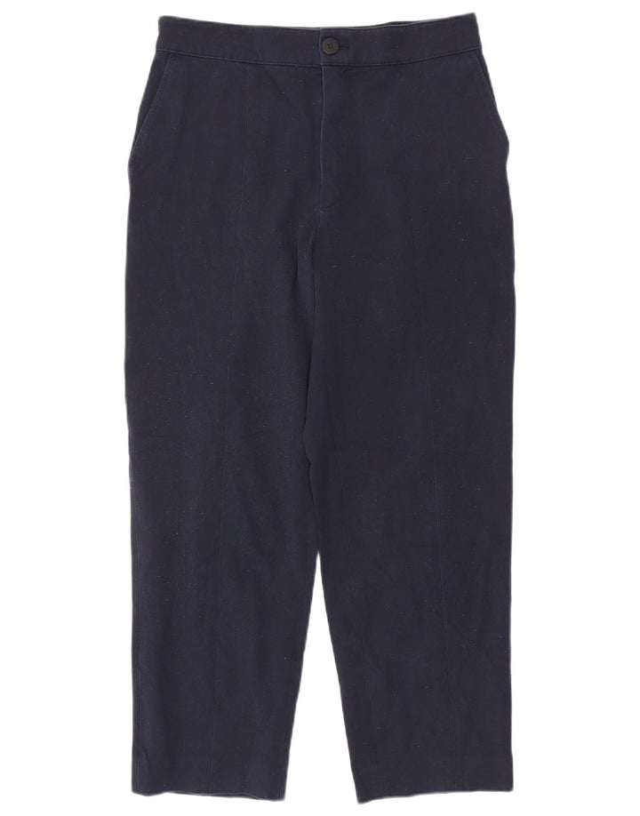 Massimo Dutti Γυναικείο Cropped Παντελόνι EU 40 Medium W30 L26 Navy Blue