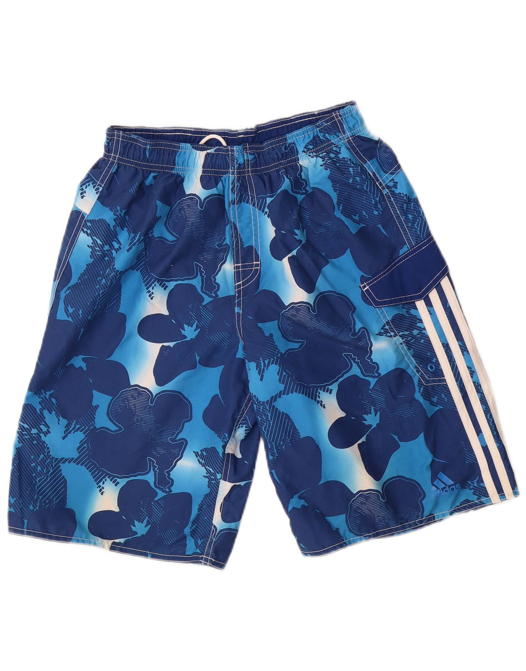 Ανδρικό σορτς κολύμβησης Adidas Μικρό μπλε φλοράλ πολυεστέρα