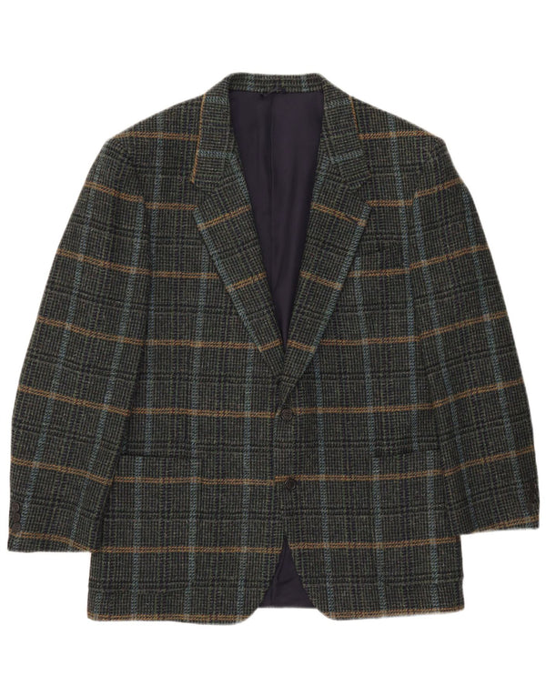Nino Cerruti Ανδρικό σακάκι με 2 κουμπιά σακάκι IT 54 2XL Green Check Wool