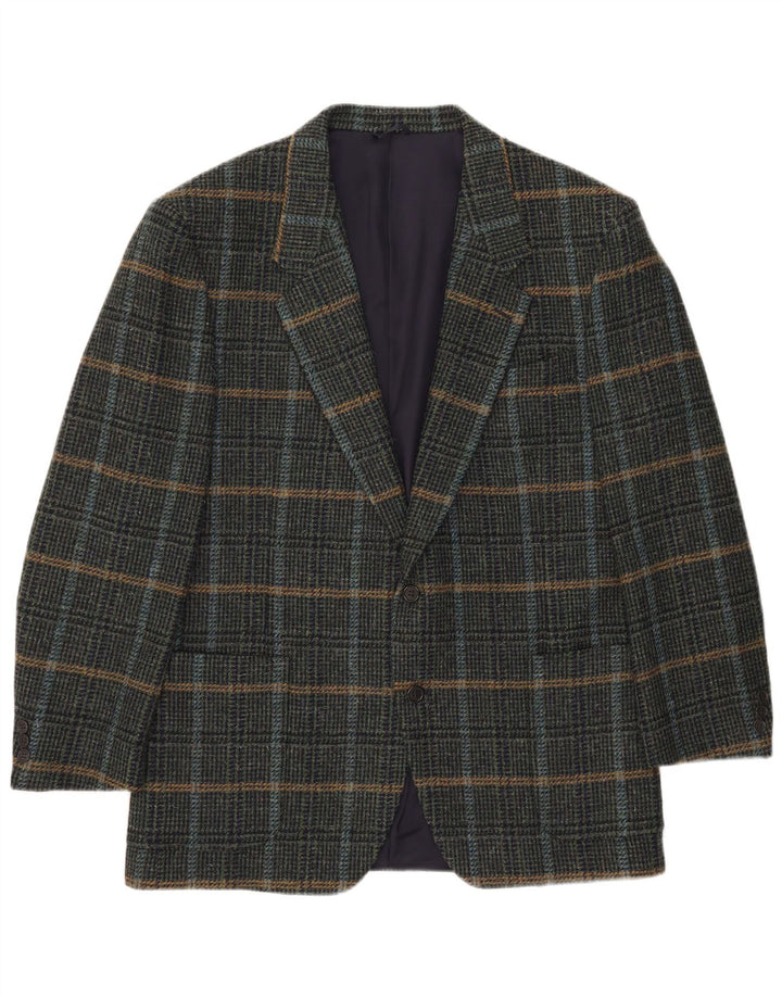 Nino Cerruti Ανδρικό σακάκι με 2 κουμπιά σακάκι IT 54 2XL Green Check Wool