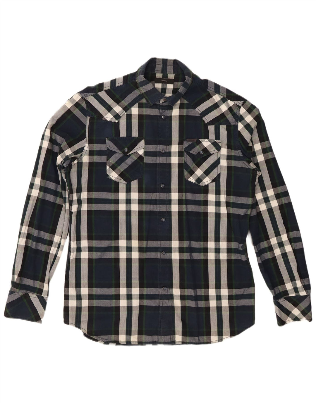 Ανδρικό πουκάμισο DIESEL XL Navy Blue Check Cotton