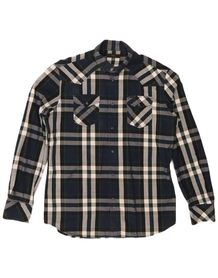 Ανδρικό πουκάμισο DIESEL XL Navy Blue Check Cotton