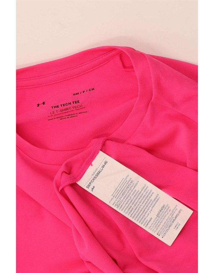 Under Armour Ανδρικό T-Shirt Top Μικρό Ροζ Πολυεστέρας