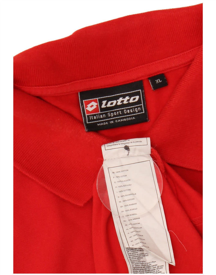 Lotto Ανδρικό Πόλο Μπλουζάκι XL Κόκκινο βαμβακερό