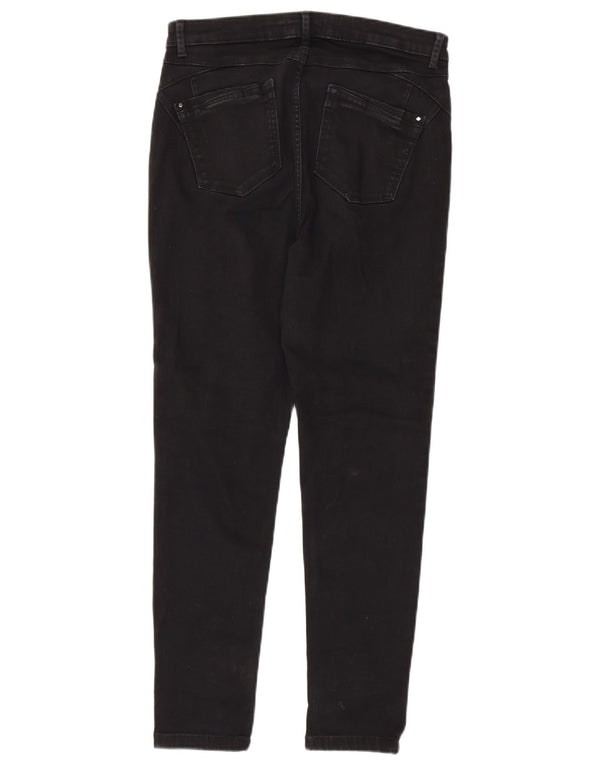 Marks & Spencer Womens Skinny Jeans UK 12 Medium W30 L27 Black Cotton