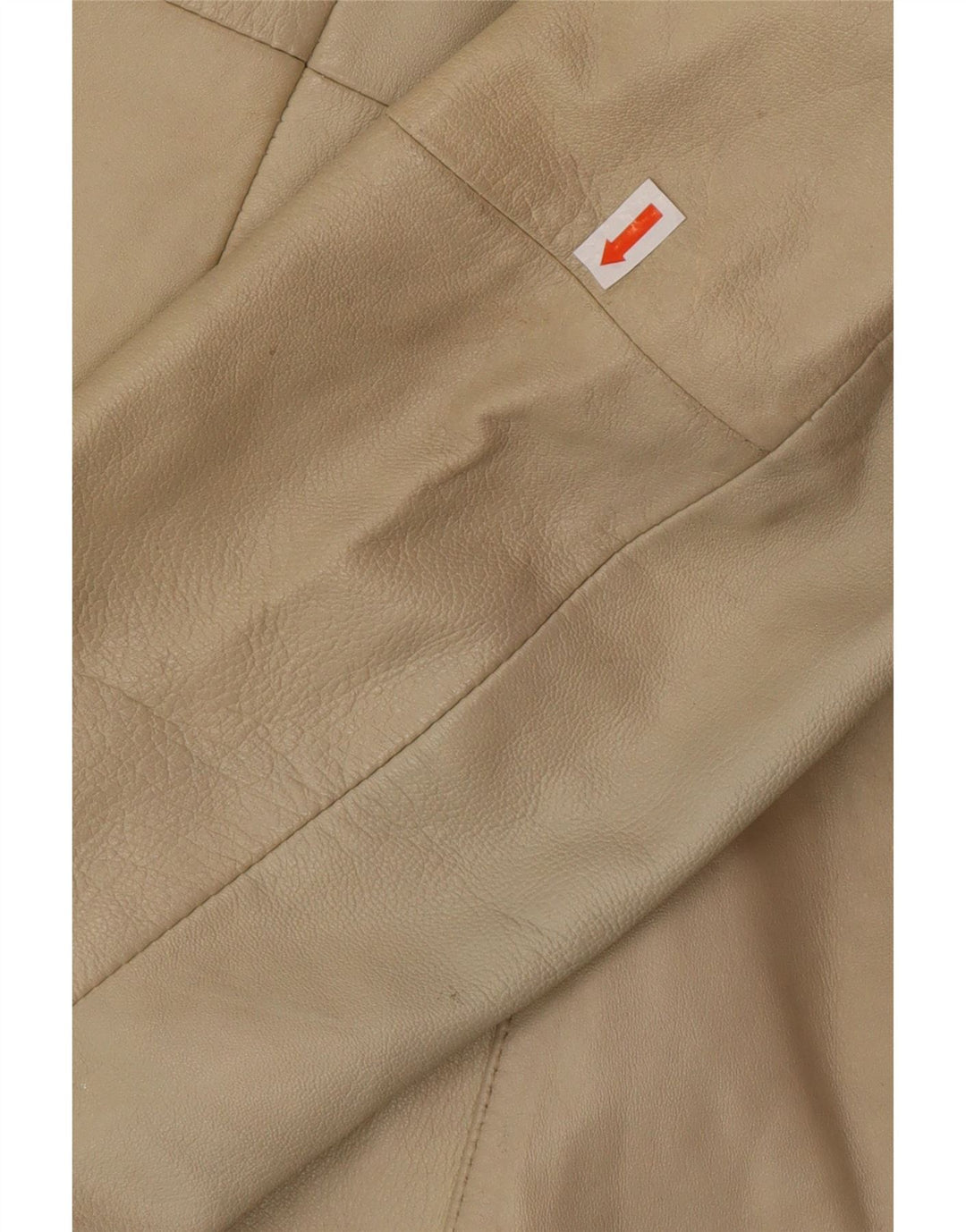 OLLY & CO Γυναικείο Δερμάτινο Παλτό UK 10 Small Beige Leather