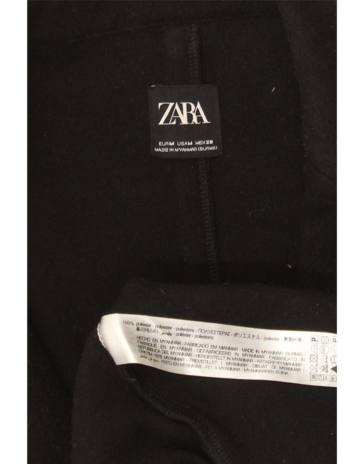 Zara Γυναικείο Ανοιχτό Πανωφόρι UK 14 Μεσαίο Μαύρο Πολυεστέρα