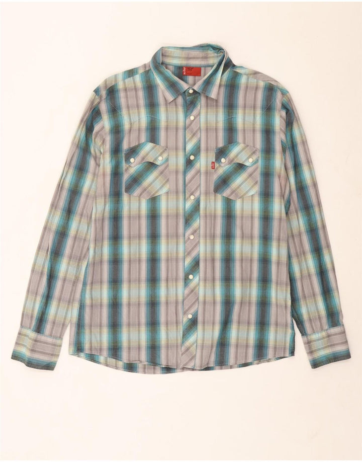 Ανδρικό πουκάμισο Levi's Large Green Check Cotton