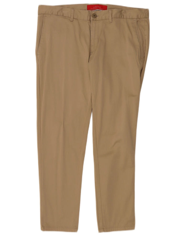 Zara Ανδρικό Slim Cropped Παντελόνι EU 42 Large W32 L26 Beige βαμβακερό