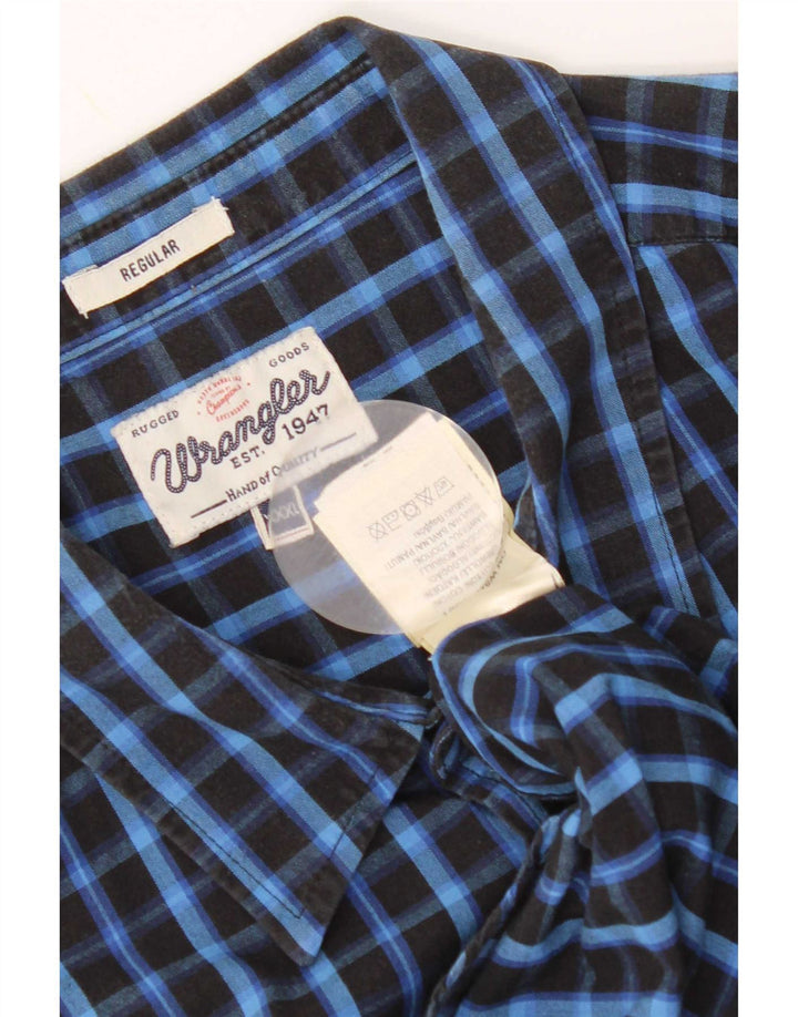 Ανδρικό πουκάμισο Wrangler Regular Fit 3XL Μπλε βαμβακερό