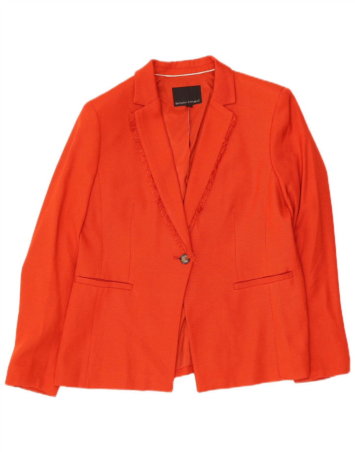 Banana Republic Γυναικείο μπουφάν μπλέιζερ με 1 κουμπιά UK 10 Small Orange