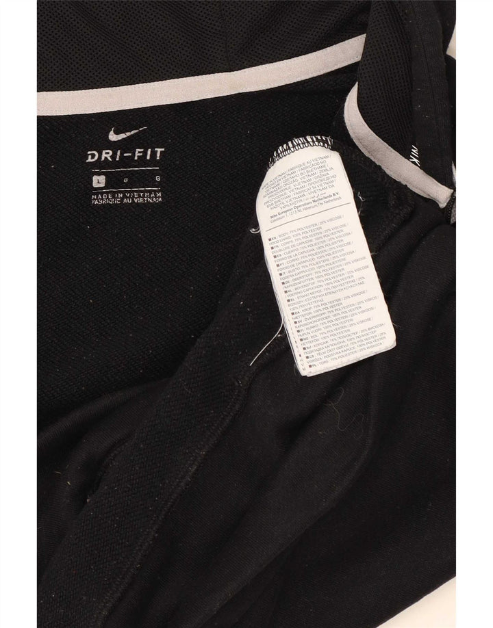 Γυναικείο πουλόβερ Nike Dri Fit Zip Hoodie UK 16 μεγάλο μαύρο πολυεστέρα