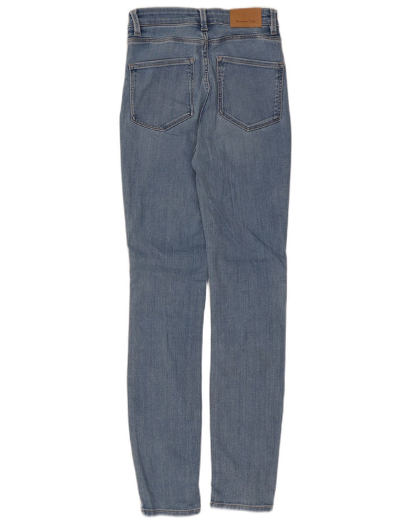 Massimo Dutti Γυναικείο Ψηλό Skinny Jeans EU 34 2XS W24 L29 Μπλε βαμβακερό