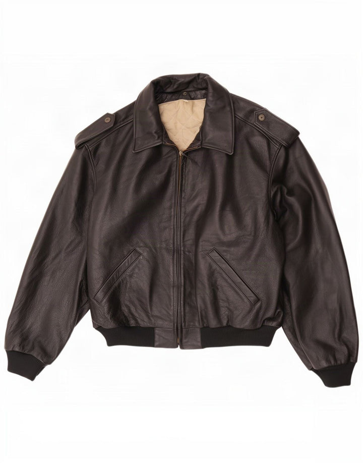 Esercito Ανδρικό Δερμάτινο Flight Aviator Jacket IT 48 Medium Black