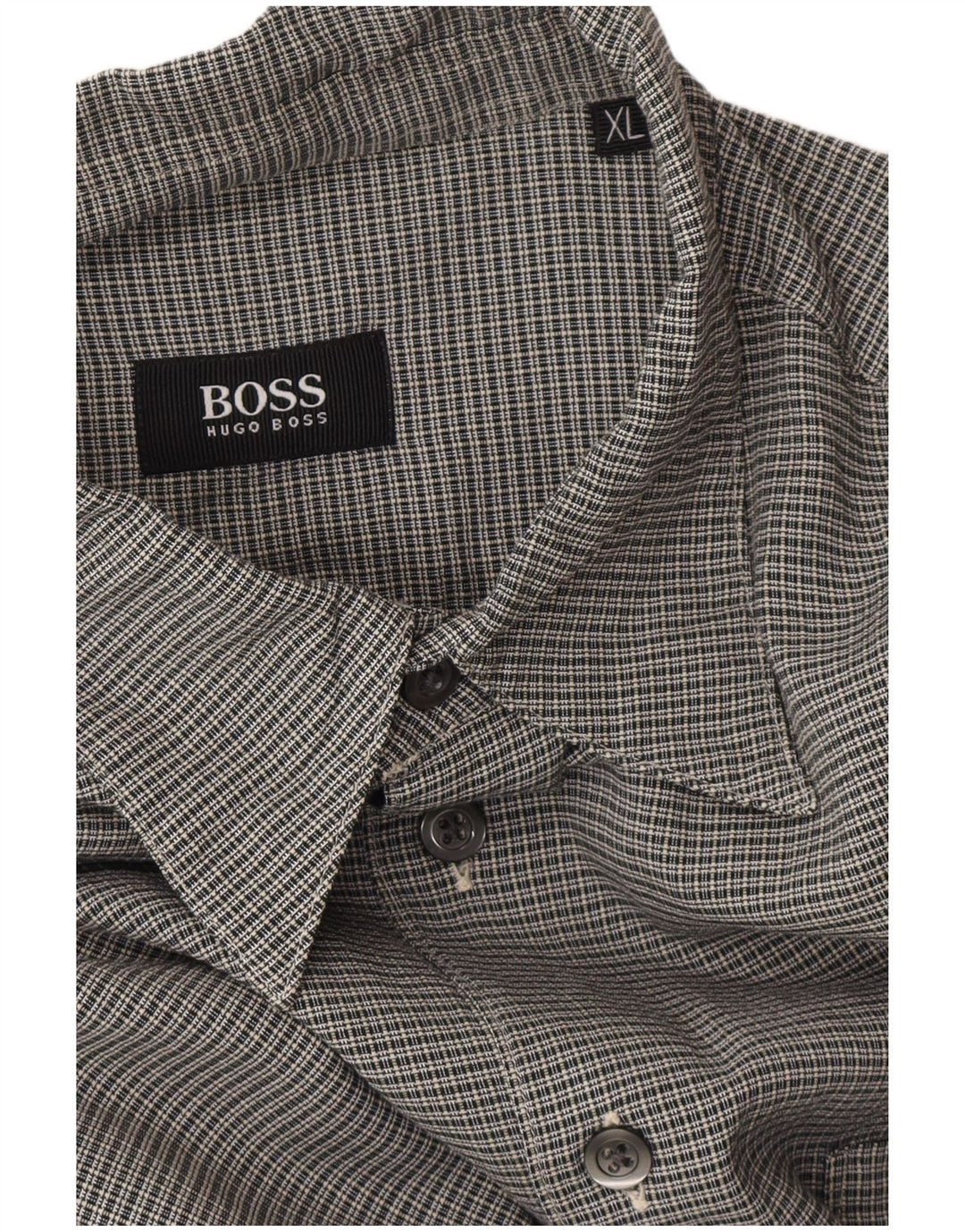 Ανδρικό πουκάμισο HUGO BOSS XL Grey Check