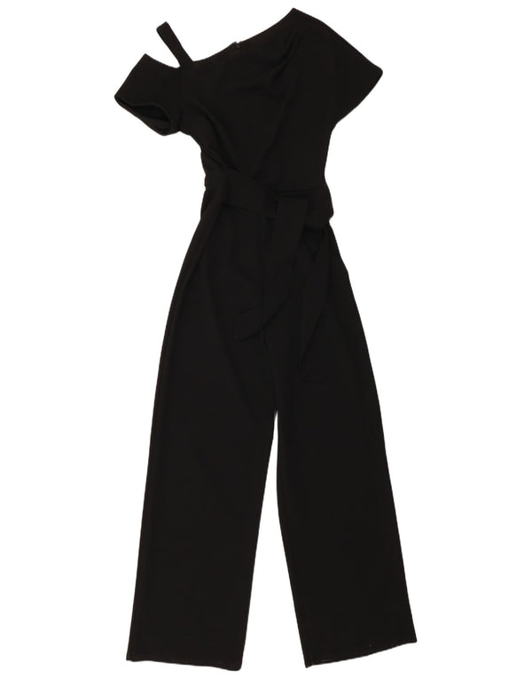 Monsoon Womens One Shoulder Jumpsuit UK 8 Small Black Polyester