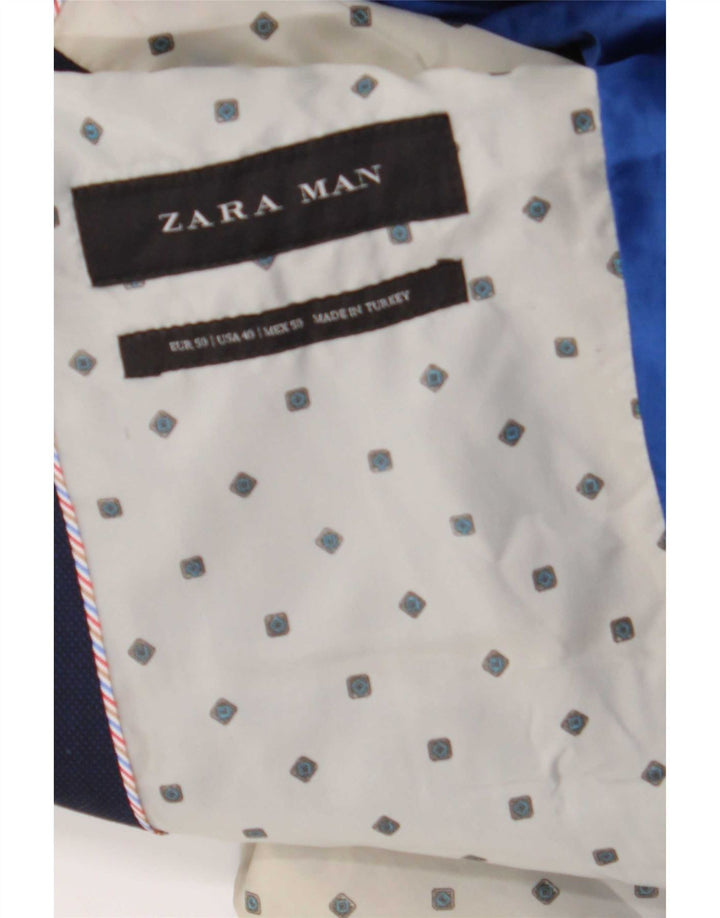 Zara Ανδρικό σακάκι μπλέιζερ με 2 κουμπιά EU 50 Medium Navy Blue
